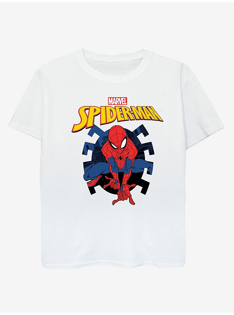 NW2 Spider-Man Emblem Logo Shooting Kids White T-Shirt | Kids | George ...