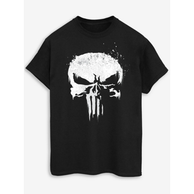 George NW2 Marvel Punisher Skull Logo Black Printed T-Shirt