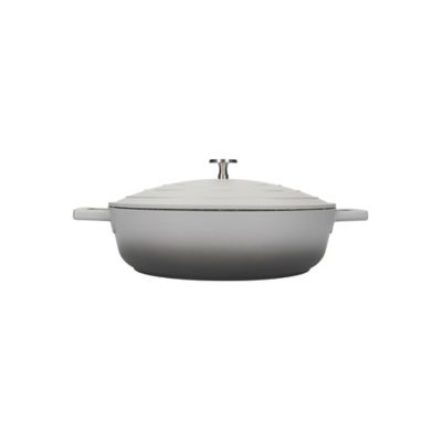 Masterclass Shallow 4 Litre Casserole Dish With Lid - Ombre Grey, Grey