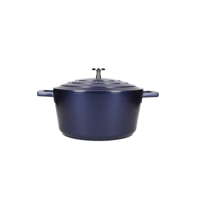 George MasterClass Metallic Blue Lightweight 4 Litre Casserole Dish with Lid