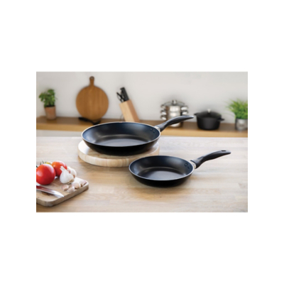 KitchenCraft Non-Stick Frying Pan Set in Gift Box, Aluminium in Black