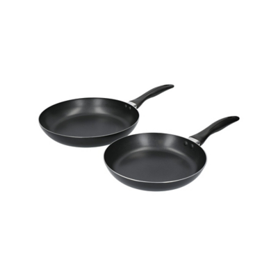 KitchenCraft Non-Stick Frypan Set, Set of 2 (24 & 28 cm), Gift boxed in Mid Grey