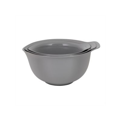 George KitchenAid Charcoal Grey 3pc Nesting Mixing Bowl Set - Grey