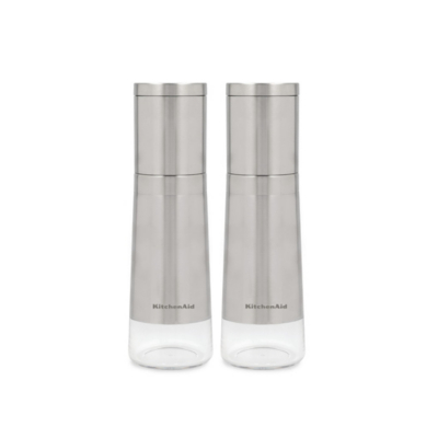 KitchenAid Salt & Pepper Grinders Set of 2 in Silver