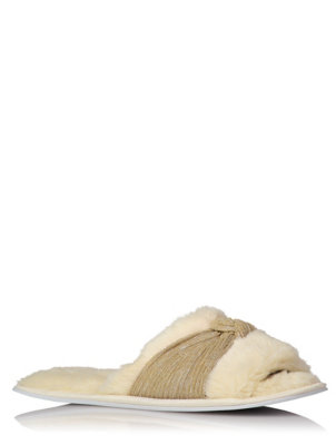 open toe slippers asda