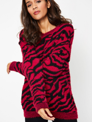 zebra print jumper dress