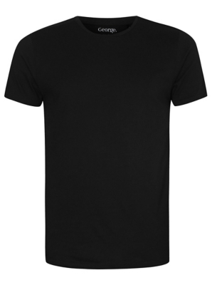 black crew neck t shirt