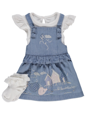 denim pinafore dress asda