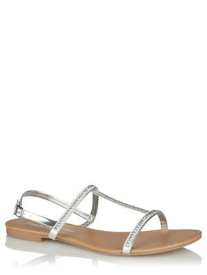 silver sandals asda