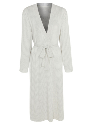 white jersey dressing gown