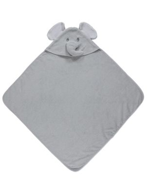 Grey Elephant Hooded Towel Baby George At Asda