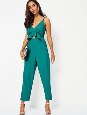 teal green jumpsuit