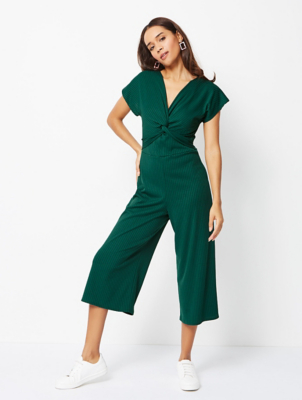 green ribbed jumpsuit