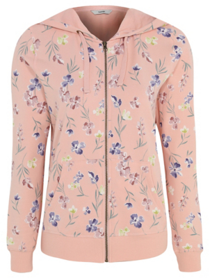 floral zip hoodie