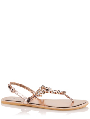 asda gold sandals