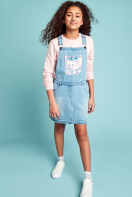 sequin pinafore dress