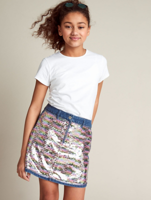 asda girls denim skirt