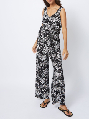 maternity floral jumpsuit