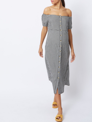 gingham dress midi