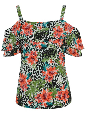 asda black cold shoulder top