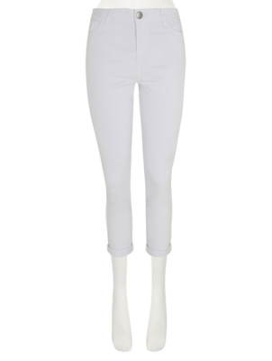White Cropped Denim Jeans | Women 