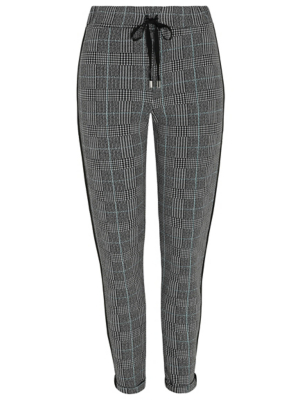 checked jogger trousers