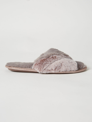 open toe slippers asda