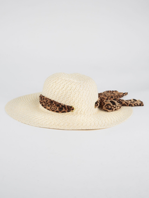 leopard print floppy hat