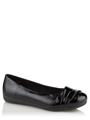 asda black flat shoes