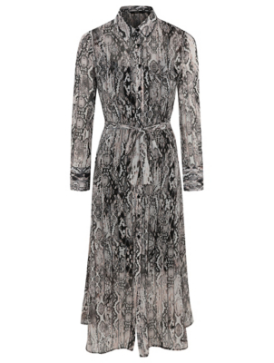 grey snake print maxi dress