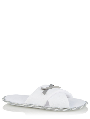 open toe slippers asda