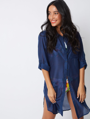navy dress cover up