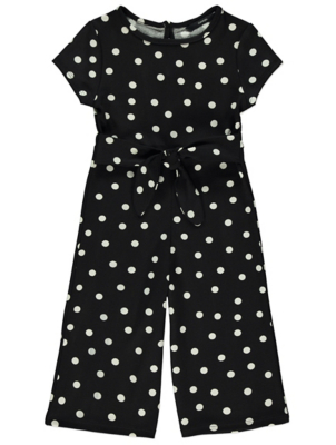 black and white spotty jumpsuit