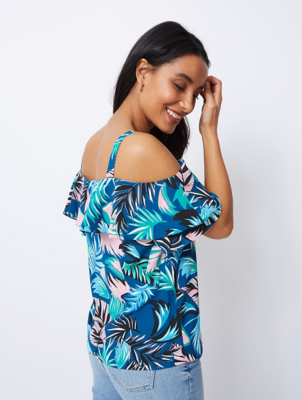 asda black cold shoulder top