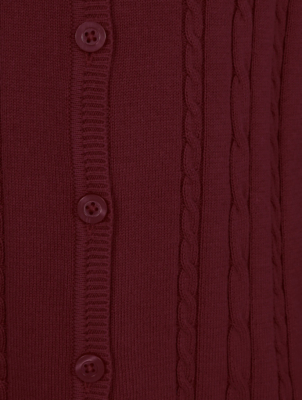 asda burgundy school cardigan