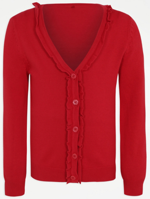 dark green school cardigan