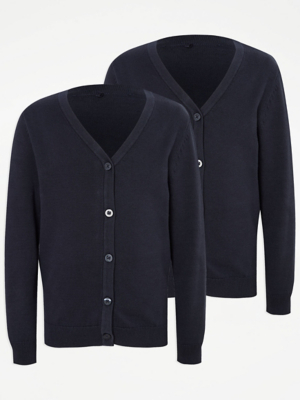 navy school cardigan with pockets