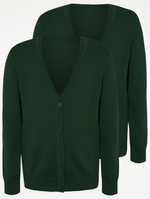 dark green school cardigan