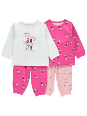 asda baby girl pajamas