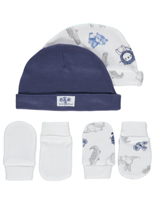 baby hat and scratch mitts