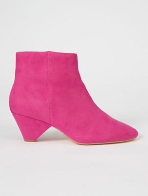 cerise pink ankle boots
