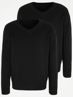 navy blue v neck jumper school