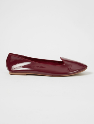 Burgundy Patent Ballet Shoes | Women 