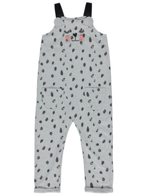 grey leopard print jumpsuit