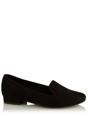 black suede slipper shoes