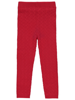 Red Knitted Leggings | Kids | George