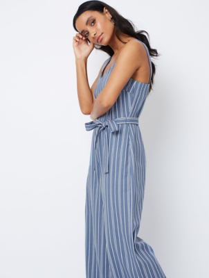 blue stripe playsuit