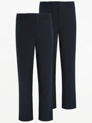 girls navy skinny trousers