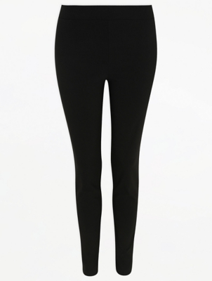 black narrow leg trousers