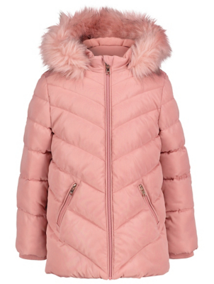 pink hooded coat